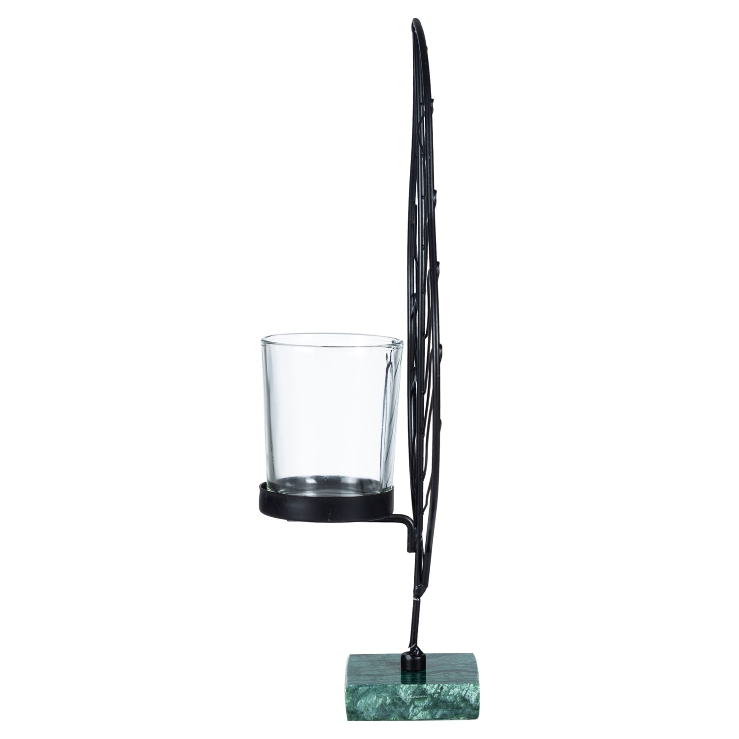 LEAF SİYAH TEALIGHT MUMLUK 11X9X24CM