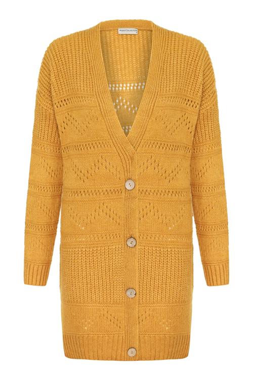  DELİKLİ V YAKA ÖRME HIRKA