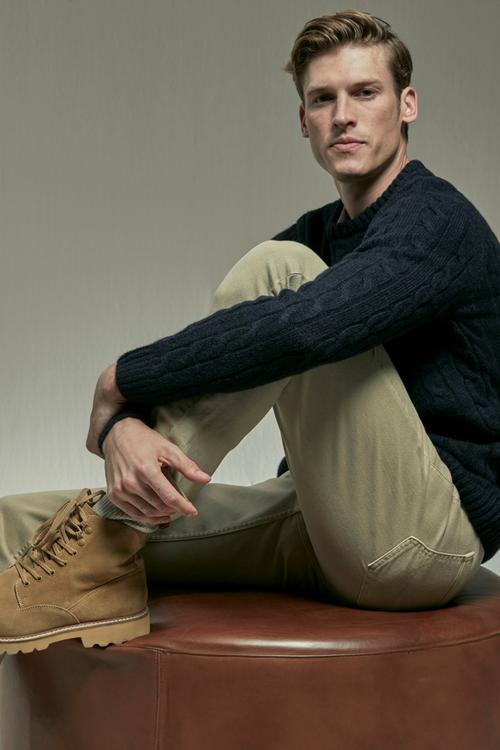  BİSİKLET YAKA ÖRGÜ DETAYLI KAZAK