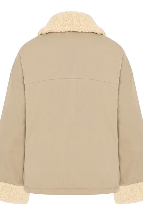  PELÜŞ DETAYLI MONT CEKET