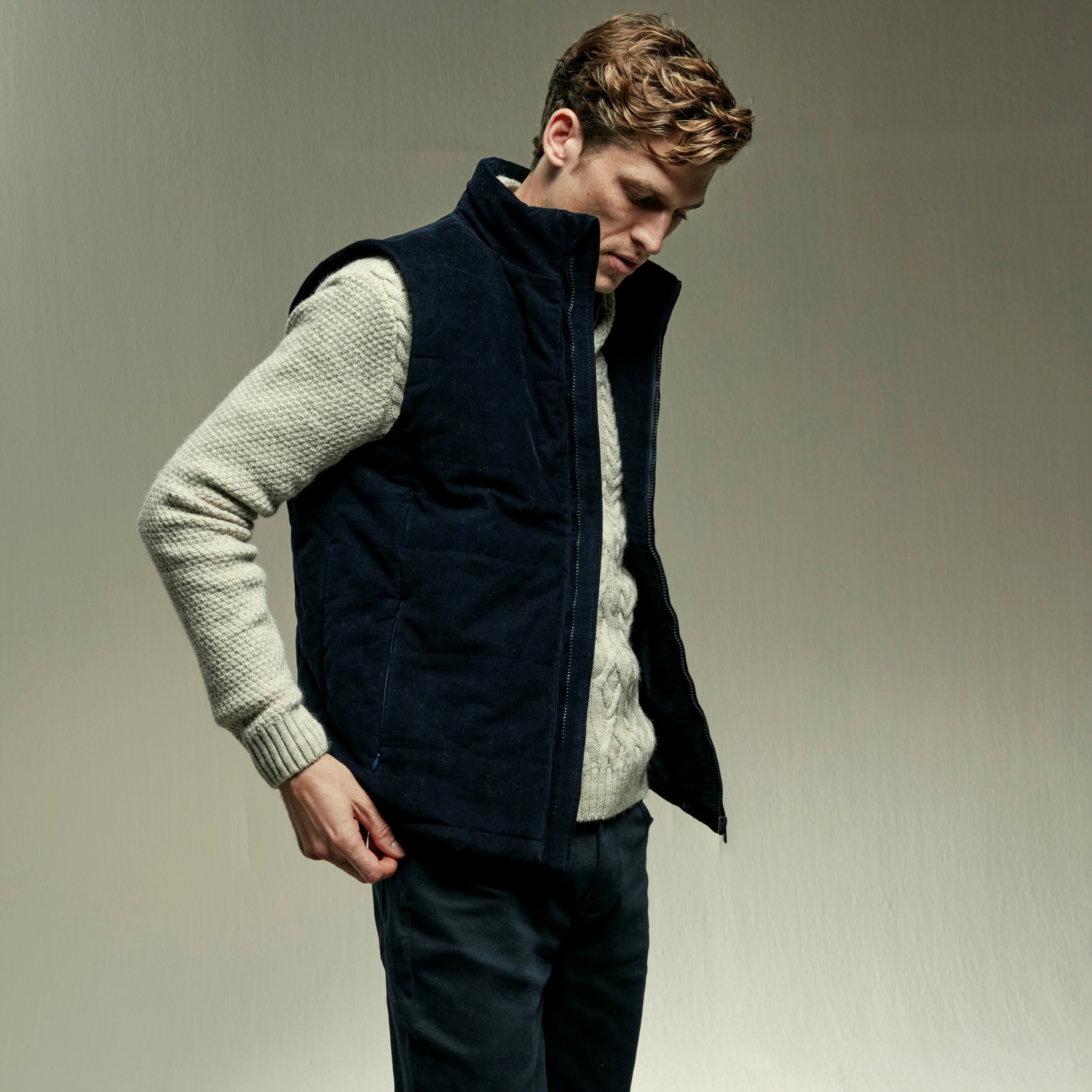 DİK YAKA PAMUK YELEK