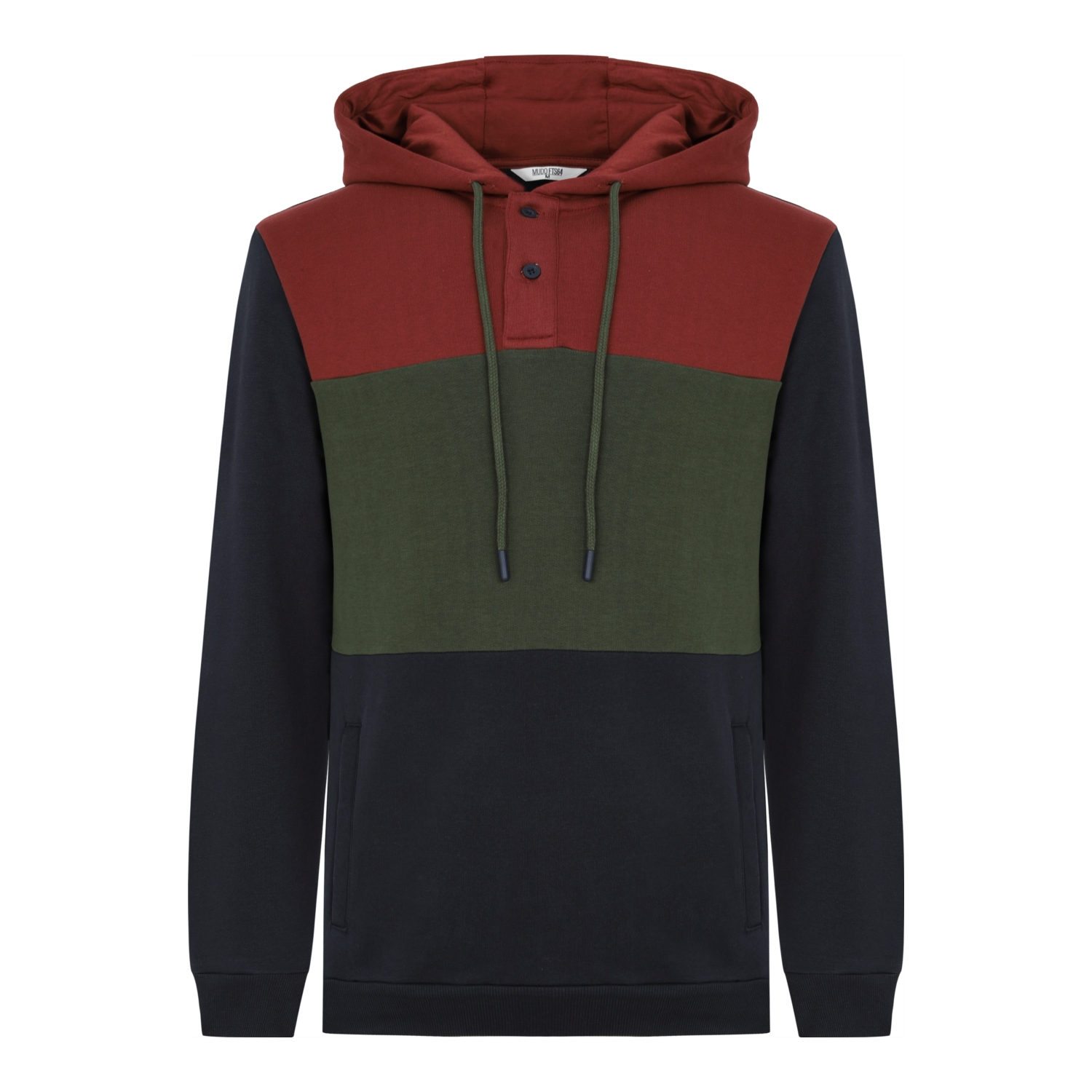 REENKLİ ŞERİTLİ KAPÜŞONLU SWEATSHIRT