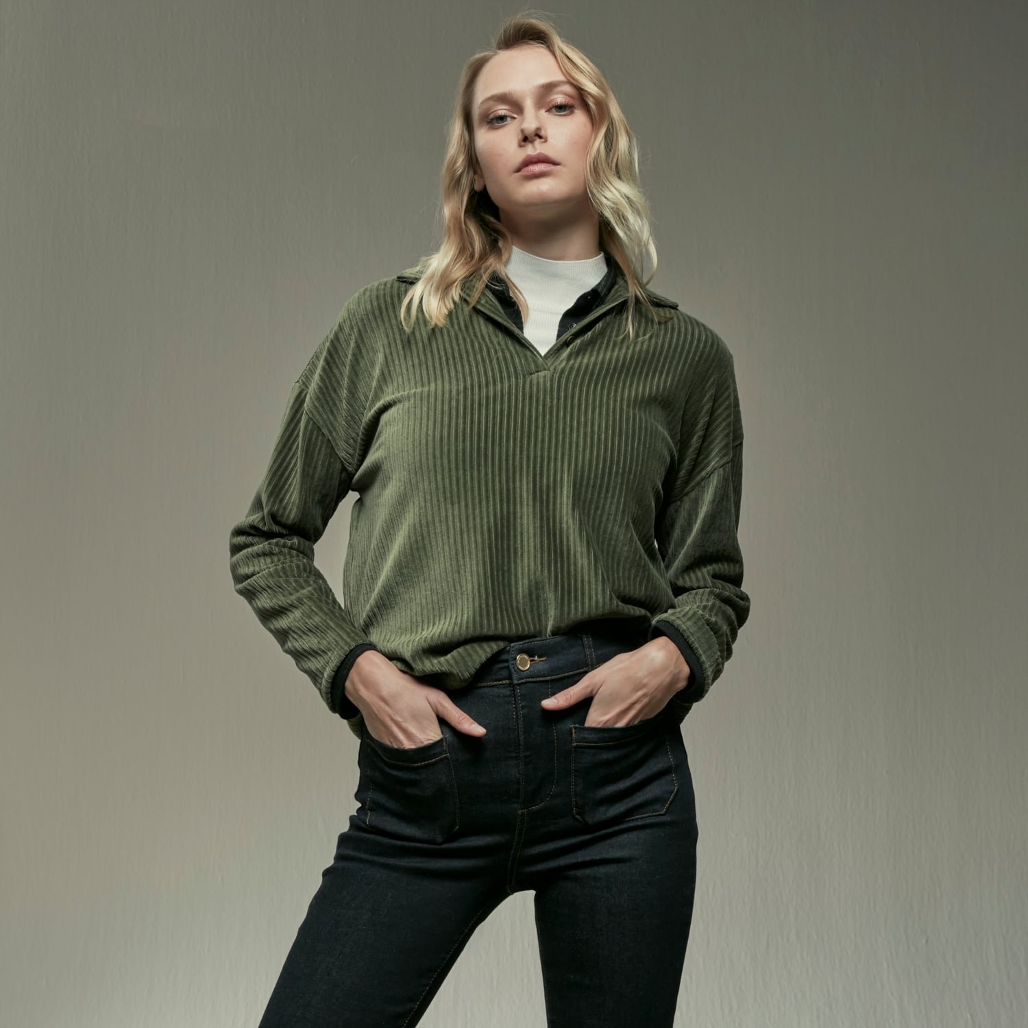 POLO YAKA SWEATSHIRT