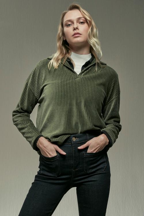  POLO YAKA SWEATSHIRT