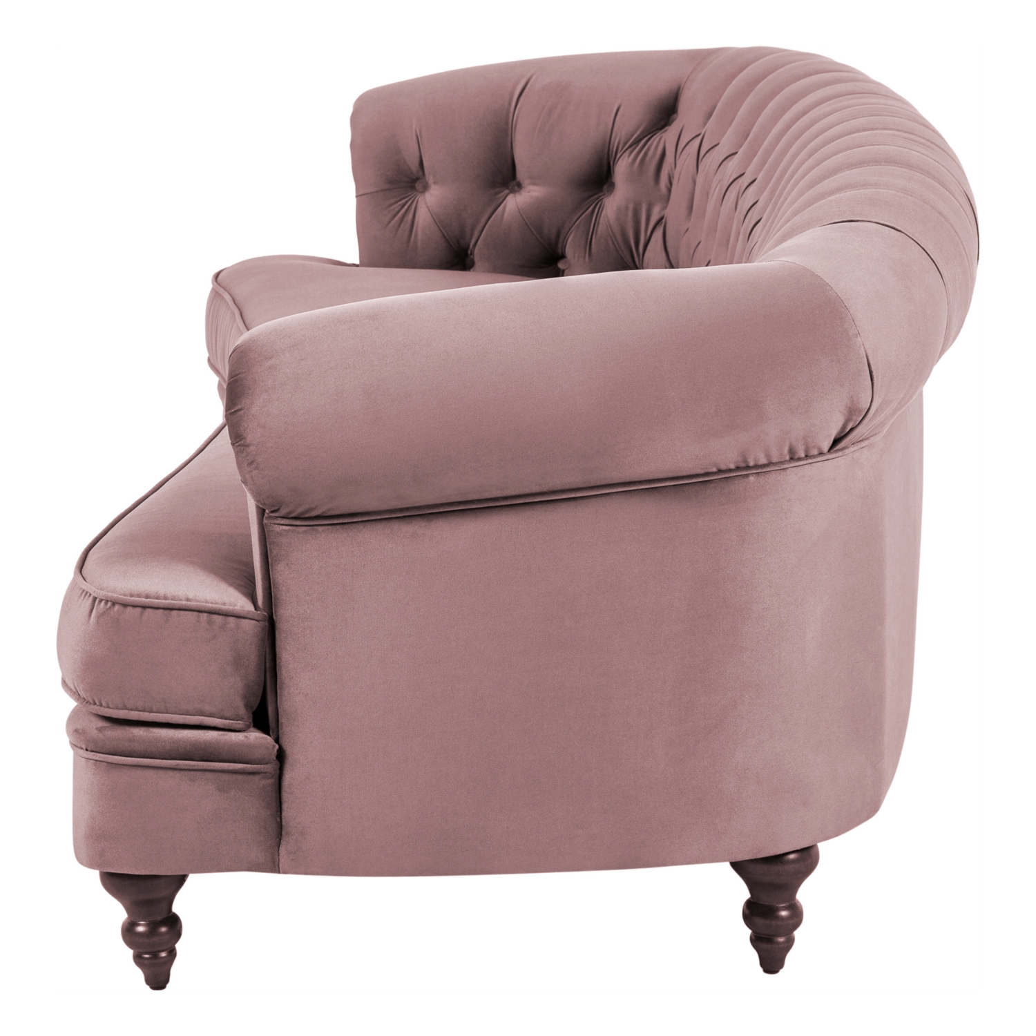 GRAHAM GÜL KURUSU KADİFE ÜÇLÜ KOLTUK