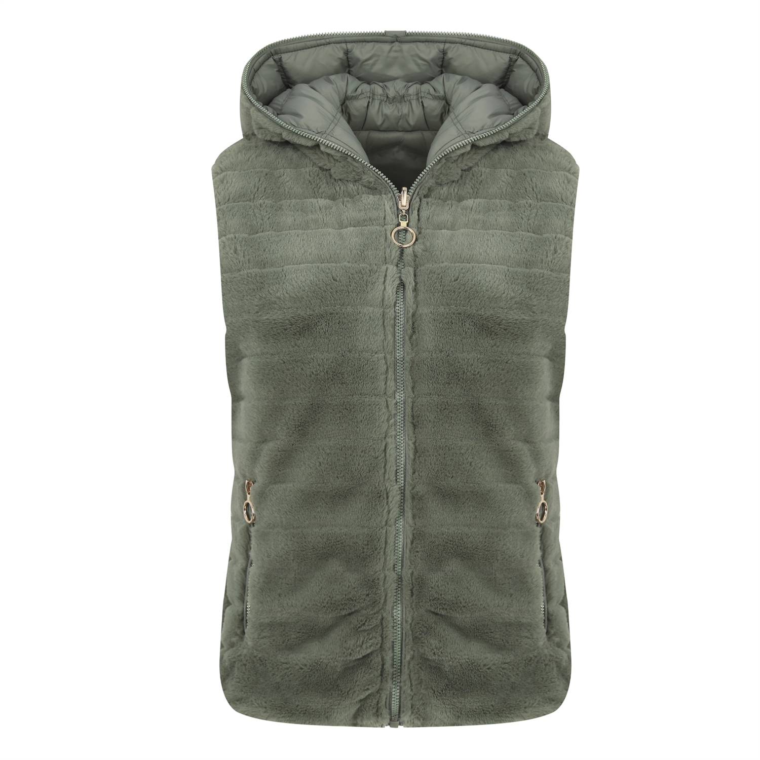 KAPÜŞONLU PELUŞ YELEK