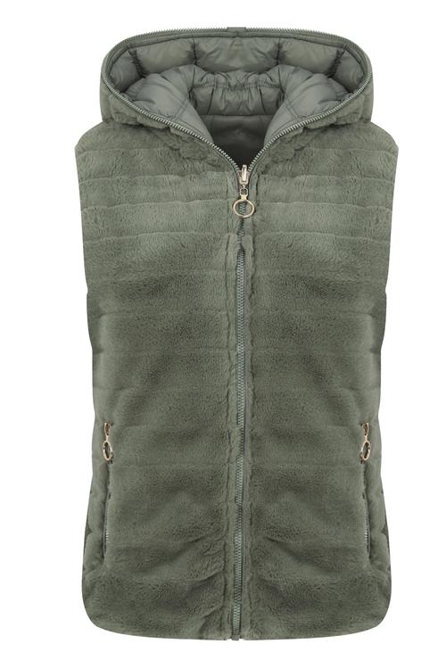  KAPÜŞONLU PELUŞ YELEK