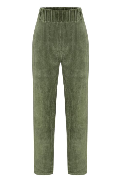  BELİ LASTİKLİ KADİFE PANTOLON