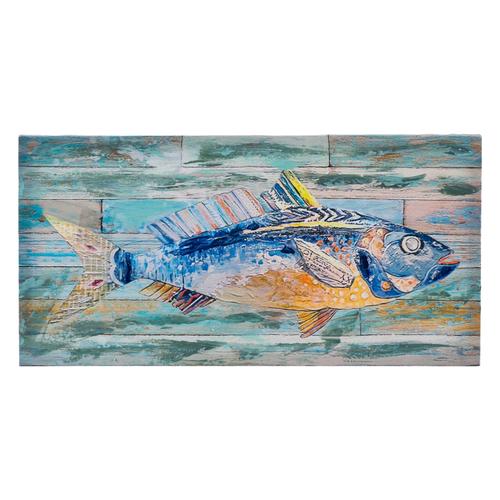  BALIK-2 AHŞAP YAĞLIBOYA TABLO 30x60CM