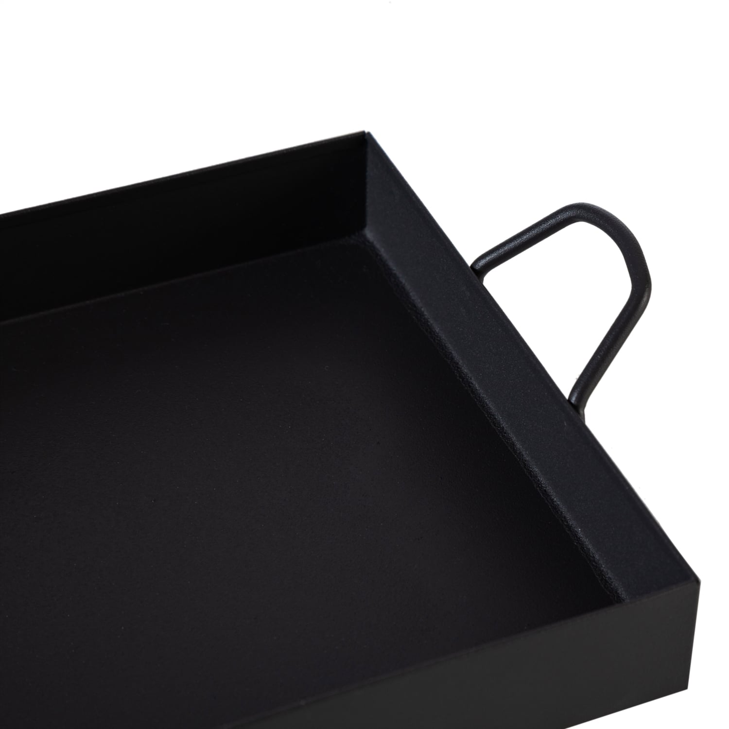 SİYAH DOKULU DİKDÖRTGEN TEPSİ 30x20x4CM