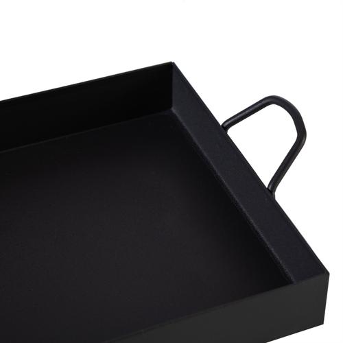  SİYAH DOKULU DİKDÖRTGEN TEPSİ 30x20x4CM