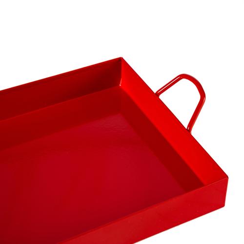  KIRMIZI DİKDÖRTGEN TEPSİ 30x20x4CM