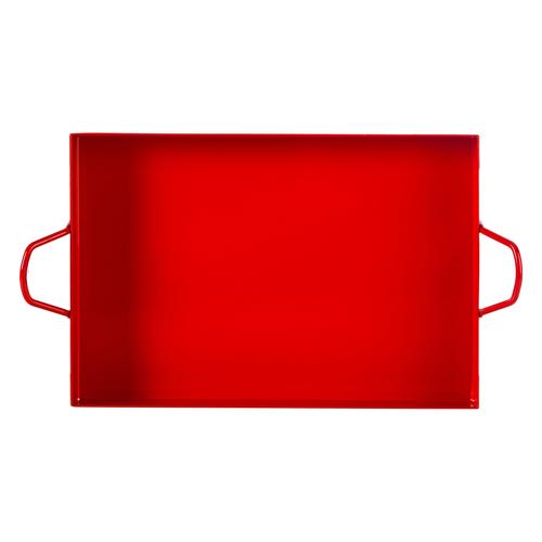  KIRMIZI DİKDÖRTGEN TEPSİ 30x20x4CM
