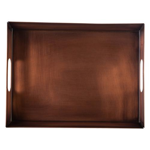  BAKIR RENKLİ KÖŞELİ TEPSİ L 34x24,5x4,5CM