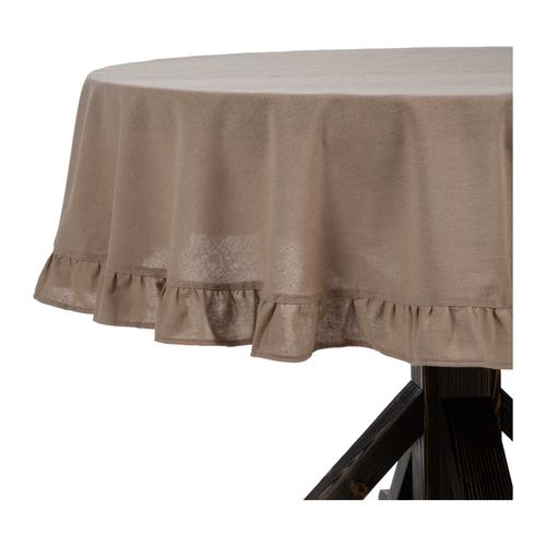  BOSE YUVARLAK MASA ÖRTÜSÜ BEJ 160CM