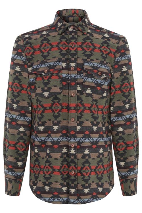  ETNİK DESENLİ REGULAR FIT GÖMLEK