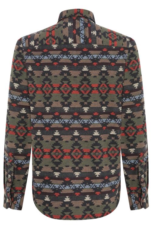  ETNİK DESENLİ REGULAR FIT GÖMLEK