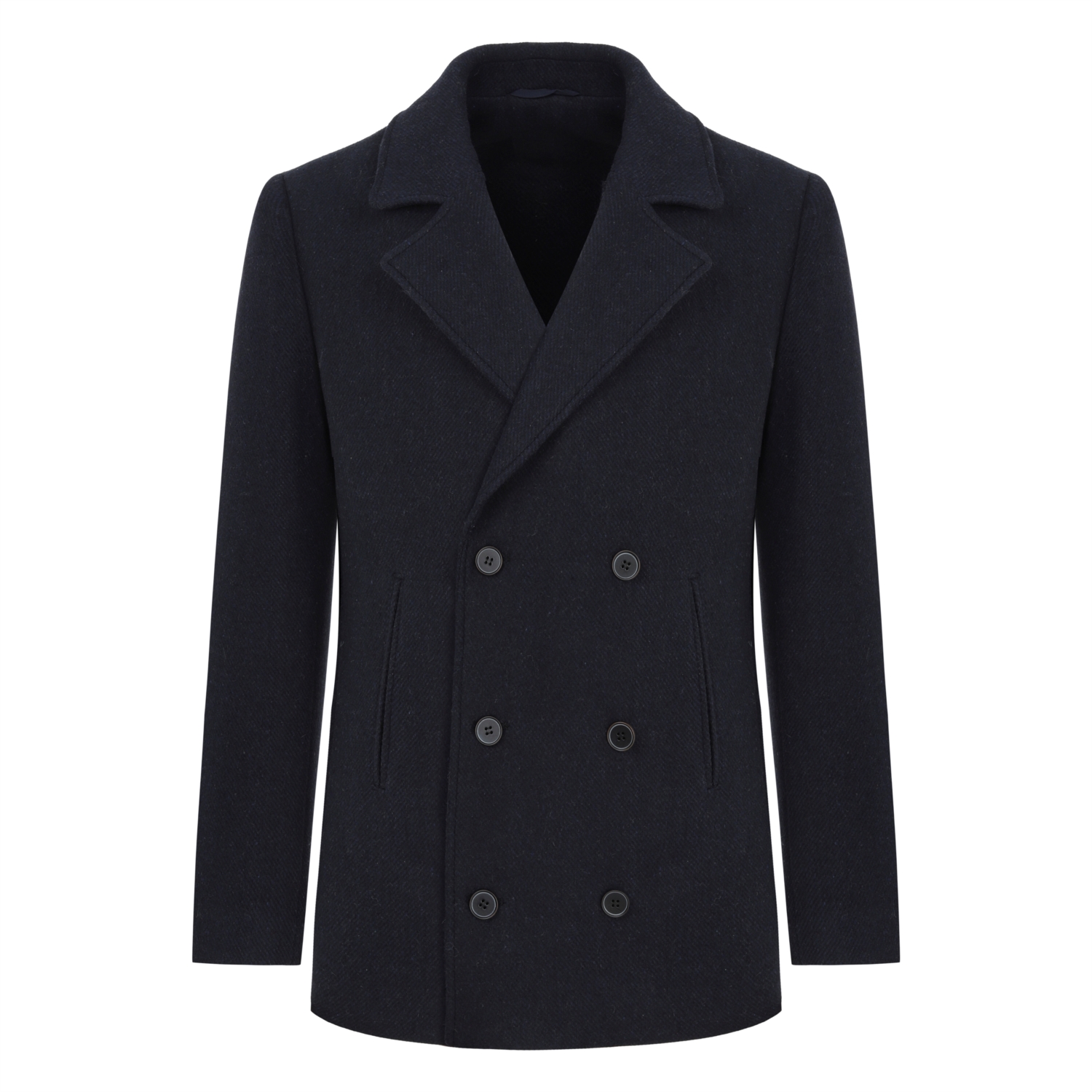 KRUVAZE YAKA DÜĞMELİ CEKET