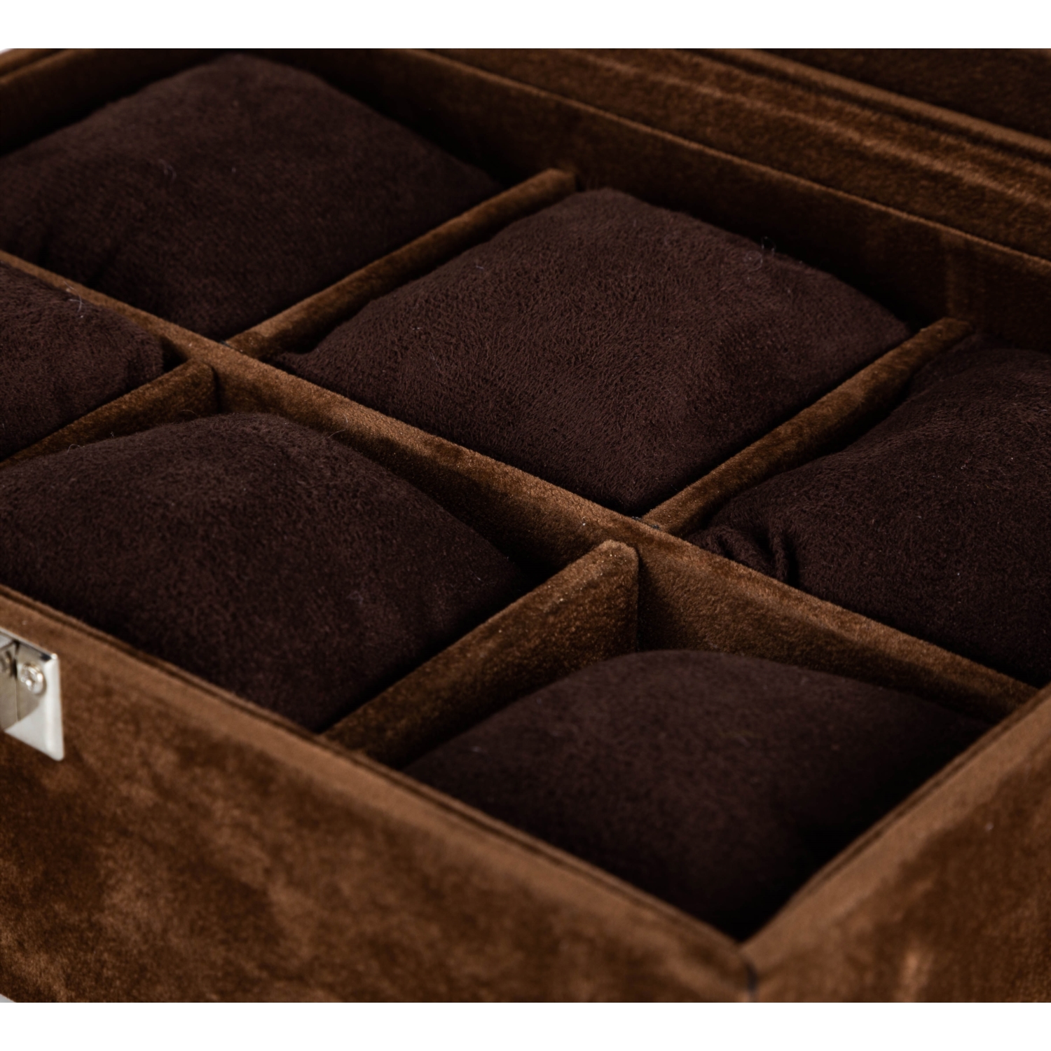 SAAT KUTUSU 6'LI ALCANTARA KAHVE