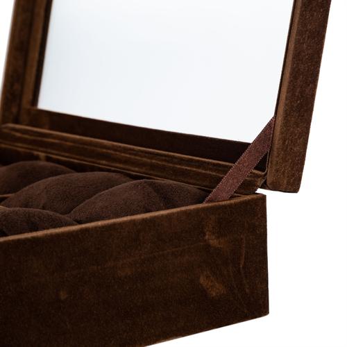  SAAT KUTUSU 12'Lİ ALCANTARA KAHVE