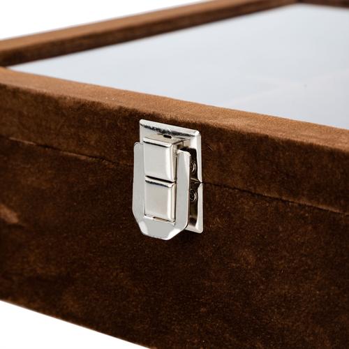  SAAT KUTUSU 12'Lİ ALCANTARA KAHVE