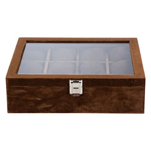  SAAT KUTUSU 12'Lİ ALCANTARA KAHVE