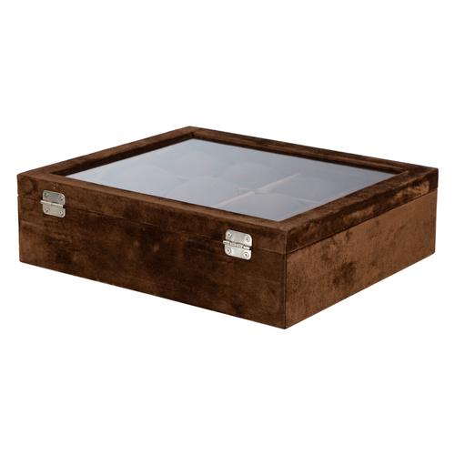  SAAT KUTUSU 12'Lİ ALCANTARA KAHVE