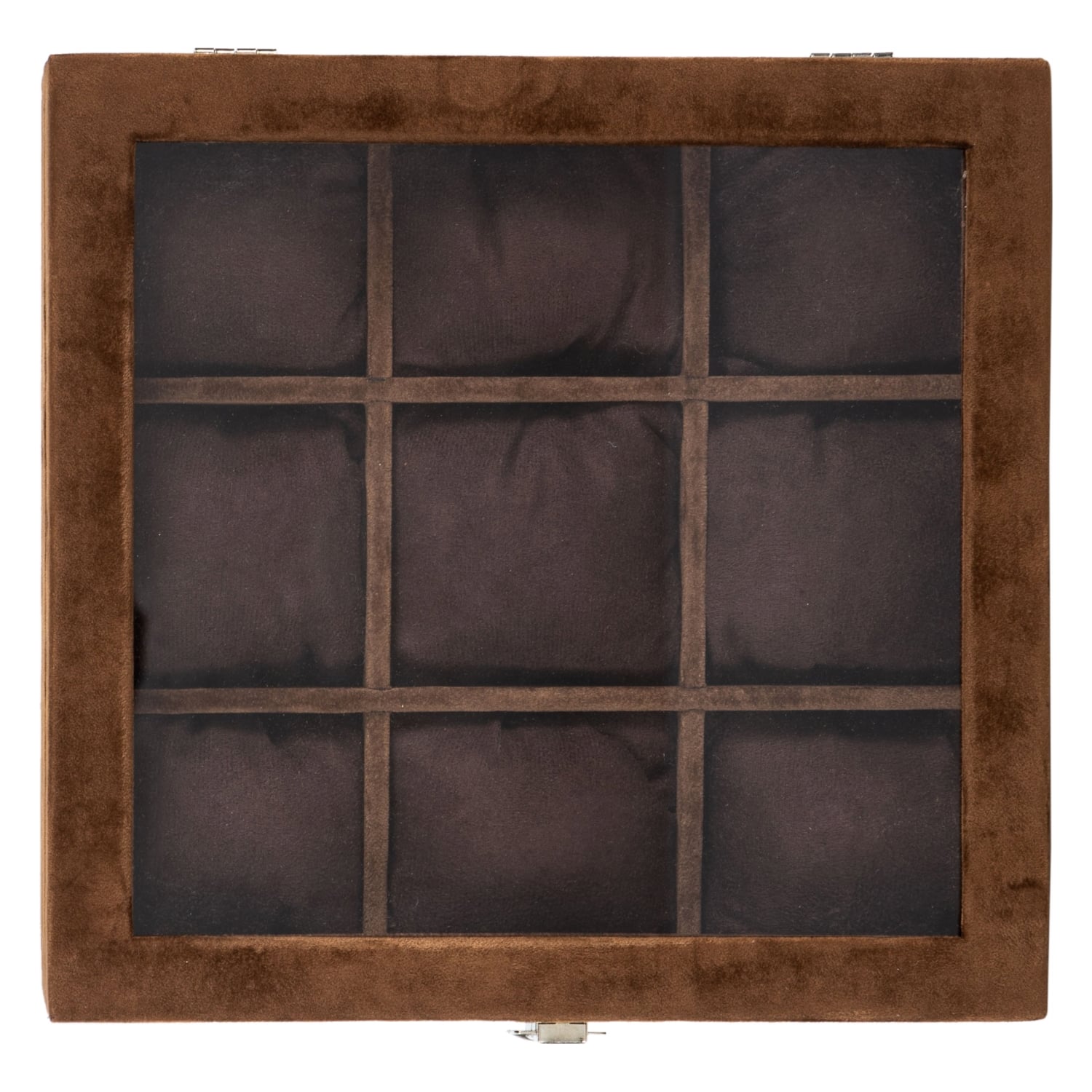 SAAT KUTUSU 9'LU ALCANTARA KAHVE