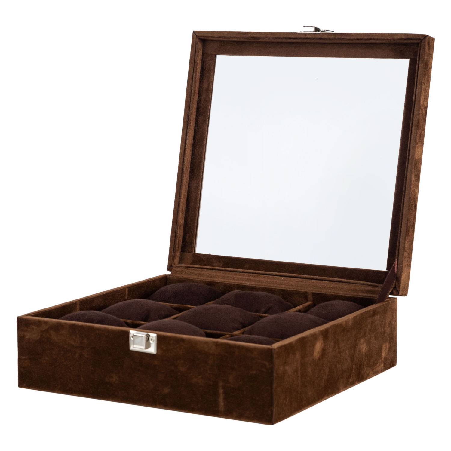 SAAT KUTUSU 9'LU ALCANTARA KAHVE