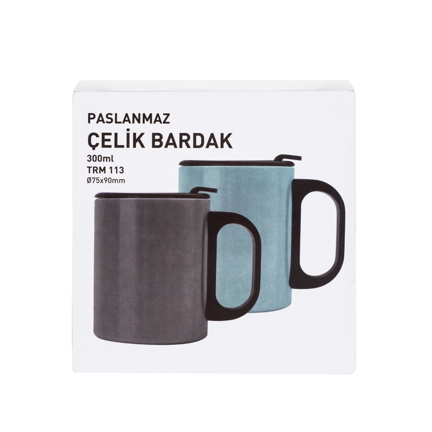 KAPAKLI ÇELİK KUPA 300 ML -  KIRMIZI
