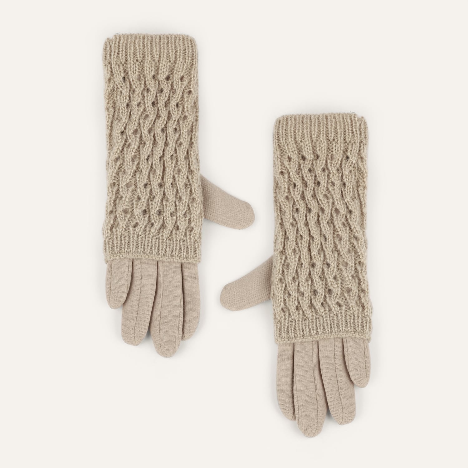 ÖRGÜ DETAYLI PAMUK ELDİVEN