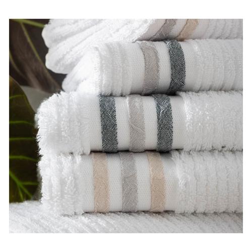  MARIA YÜZ HAVLUSU BEYAZ BEJ 50X80CM