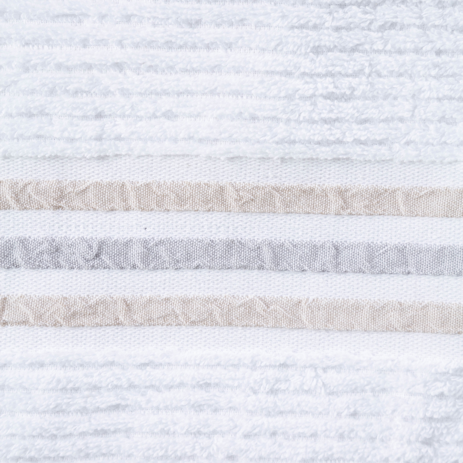 MARIA YÜZ HAVLUSU BEYAZ BEJ 50X80CM