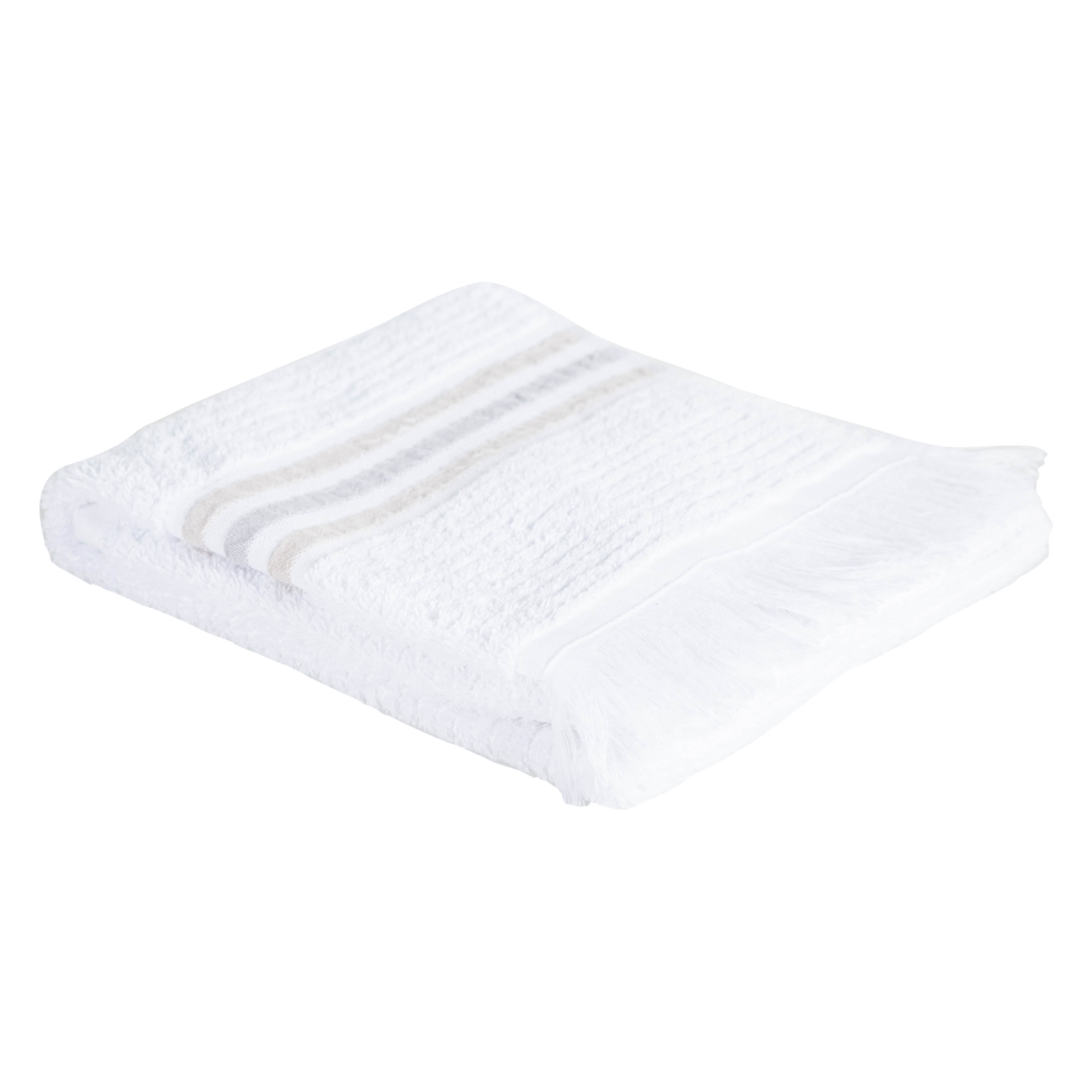 MARIA YÜZ HAVLUSU BEYAZ BEJ 50X80CM