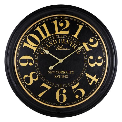  GRAND CENTRAL BLACK DUVAR SAATİ 80CM