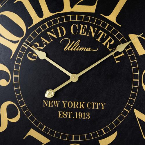  GRAND CENTRAL BLACK DUVAR SAATİ 80CM