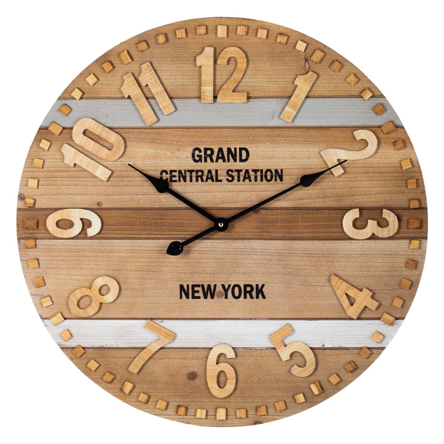 WOODEN LOOK DUVAR SAATİ 68X68X4 CM