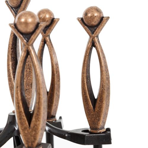  WORLD BRONZ ŞÖMİNE AKSESUAR SETİ 80CM