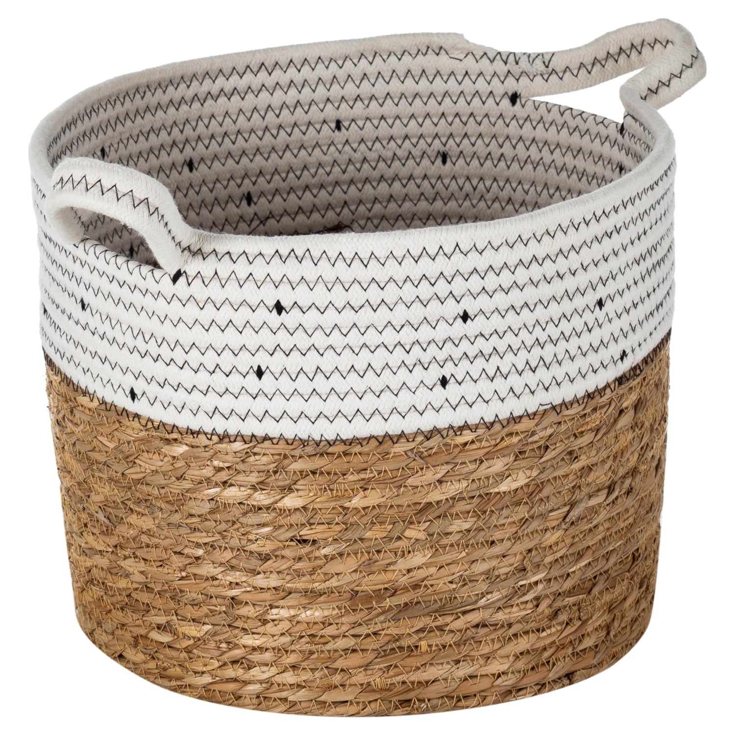 BONBON SİYAH HASIR SEPET 30X30X25CM