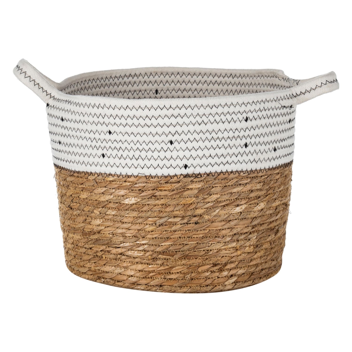 BONBON SİYAH HASIR SEPET 30X30X25CM