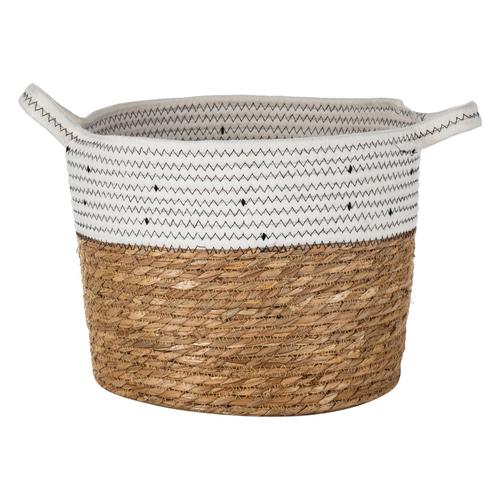  BONBON SİYAH HASIR SEPET 30X30X25CM