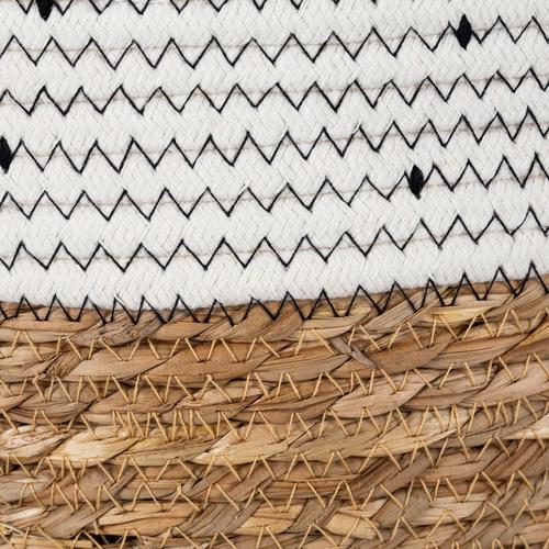  BONBON SİYAH HASIR SEPET 30X30X25CM