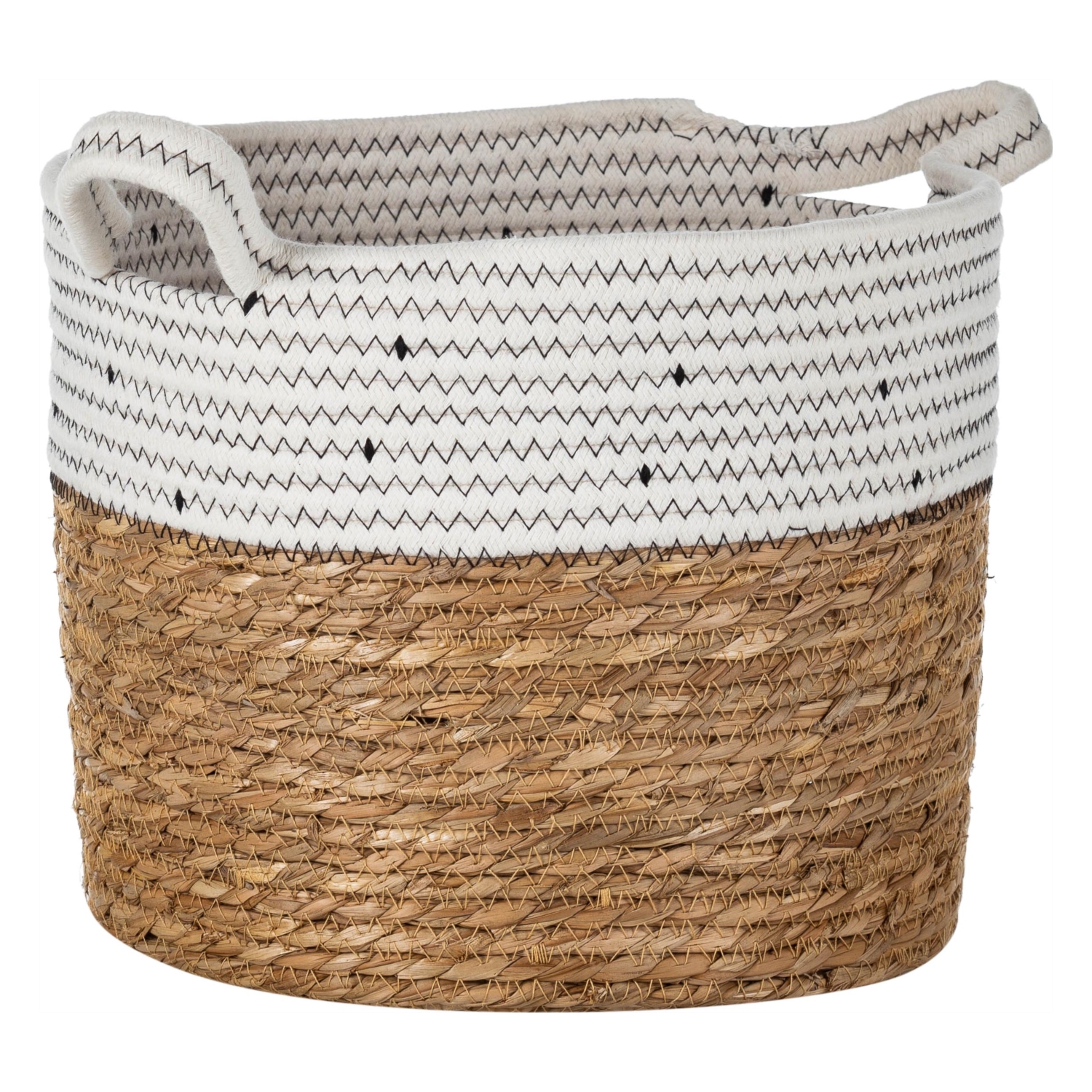 BONBON SİYAH HASIR SEPET 30X30X25CM