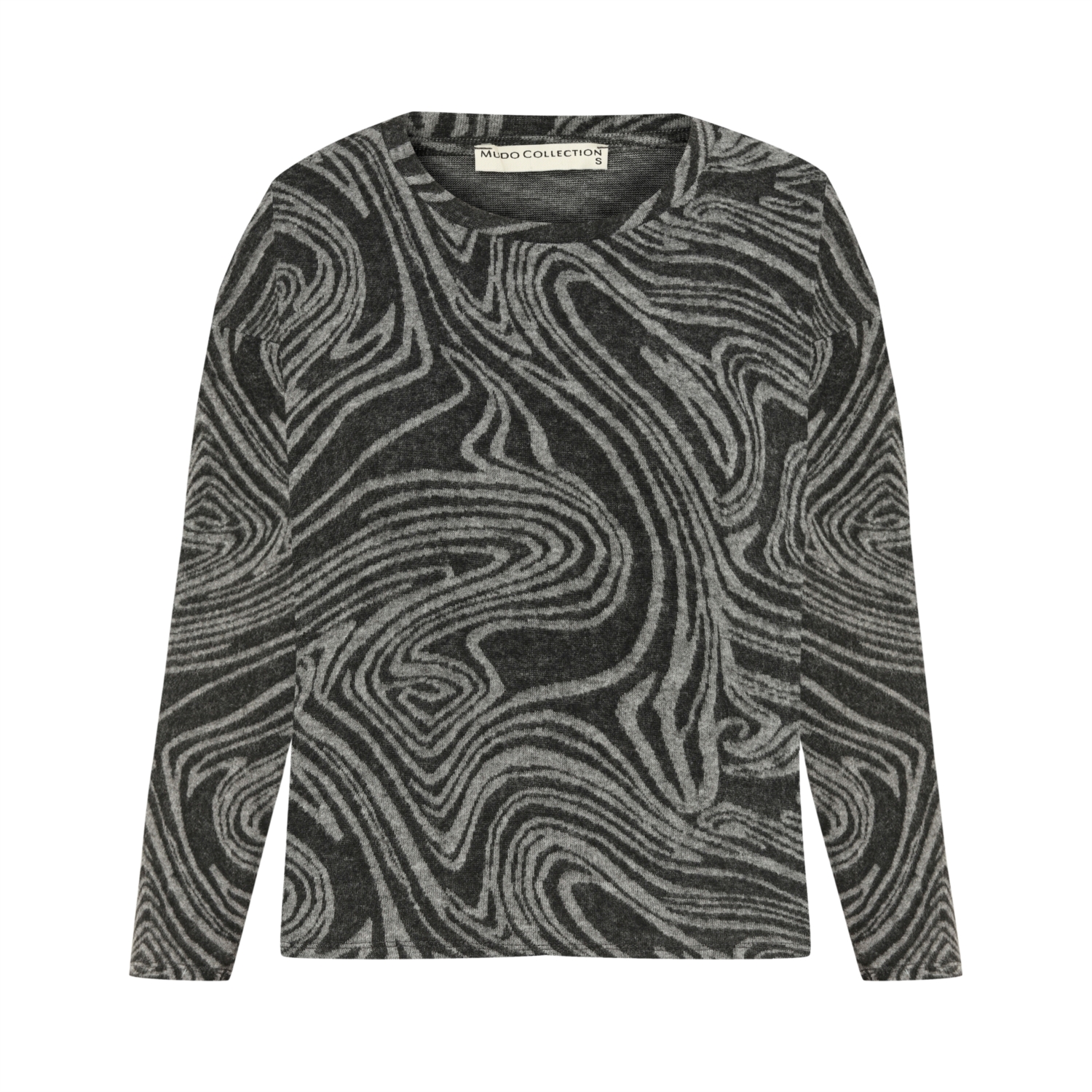 BASKILI BİSİKLET YAKA SWEATSHIRT