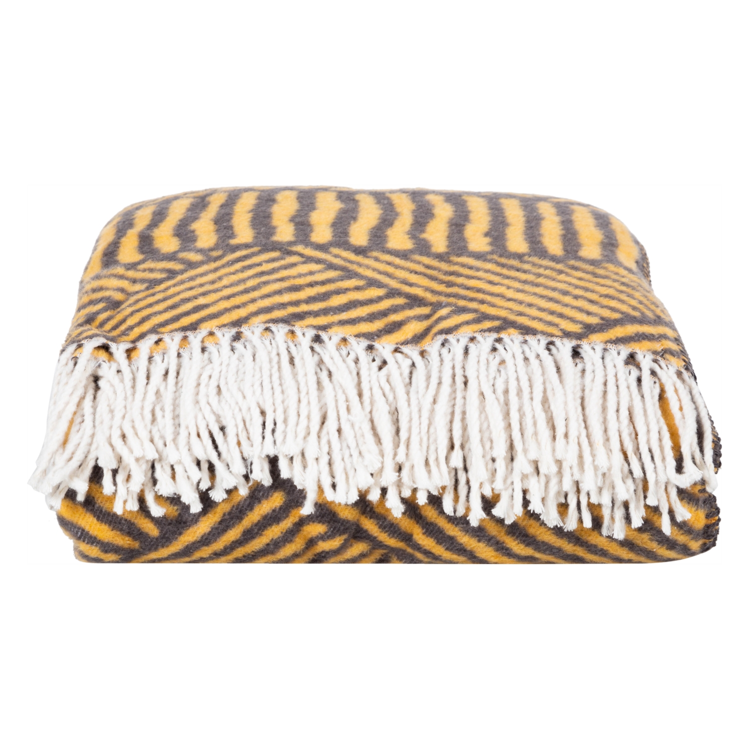 ETNİK JAKARLI SCOTCH BATTANİYE GRİ SARI 200X220CM