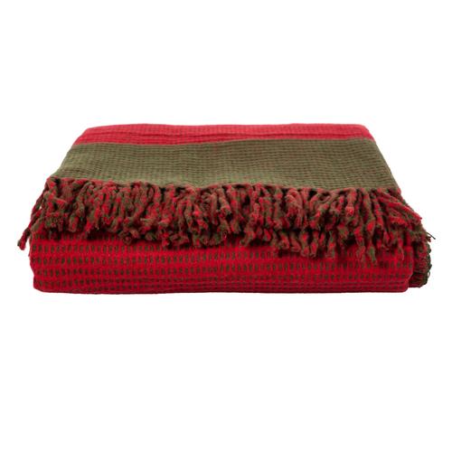  ELSA AKRİLİK SCOTCH BATTANİYE KIRMIZI 200X220CM