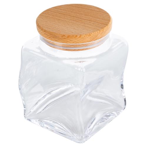  PURELINE AHŞAP KAPAKLI KAVANOZ 10x14 CM