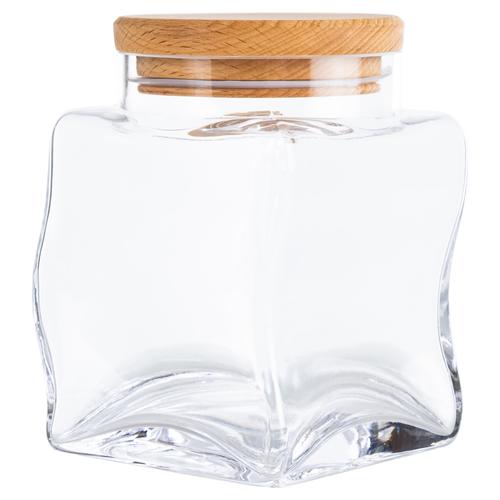  PURELINE AHŞAP KAPAKLI KAVANOZ 10x14 CM