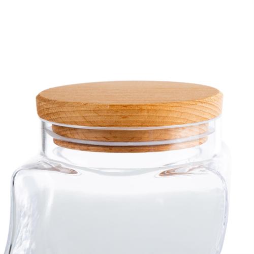  PURELINE AHŞAP KAPAKLI KAVANOZ 10x14 CM