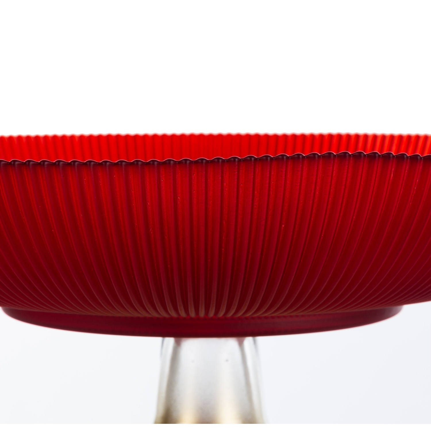 LUSTER DEKORATİF AYAKLI KASE KIRMIZI 32x18CM